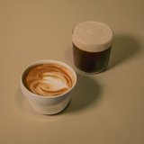 Apple pie latte and iced apple pie americano from the Fall Drink Building class
