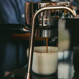 Pulling a shot on the Fellow Espresso Series 1 during a Coffeehaus class